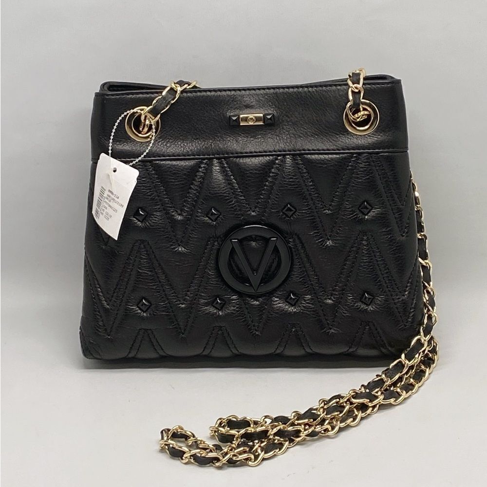 Mario Valentino Quilted Leather Shoulder Bag